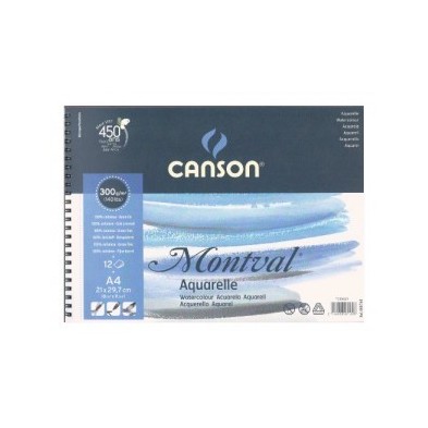 Material Bellas Artes – pintura-y-dibujo - Acuarela Canson Montval 300 gr, 37x46, G. Fino, Block 12 h. | totenart.com