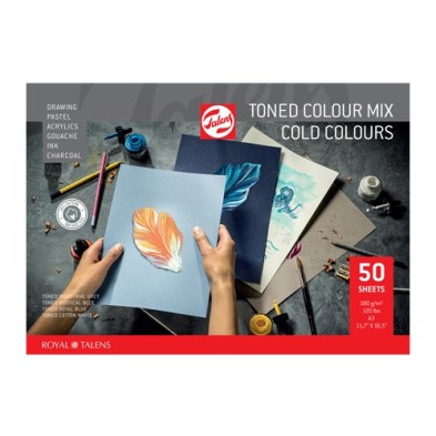 Material Bellas Artes – pintura-y-dibujo - Bloc multitécnica de 50 hojas de papel Colores Fríos de 180 gr (A3) | totenart.com