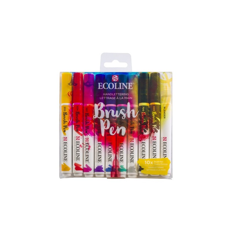 Material Bellas Artes - Pintura - Estuche Acuarela ROTULADOR Ecoline Brush Pen 10 ud SET LETTERING | totenart.com