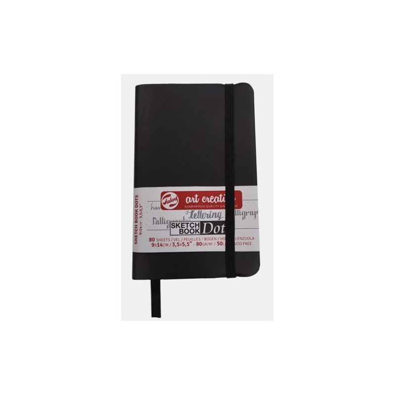 Material Bellas Artes - dibujo - Bloc ArtCreation punteado, 9x14, banda elastica, 80 h, 80 gr. | totenart.com