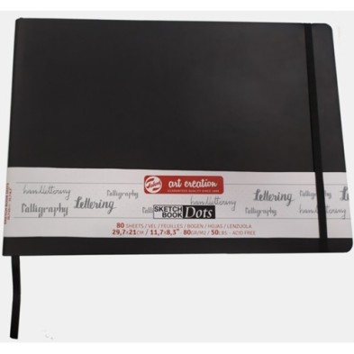 Material Bellas Artes - dibujo - Bloc ArtCreation punteado, 29,7x21, banda elastica, 80 h, 80 gr. | totenart.com