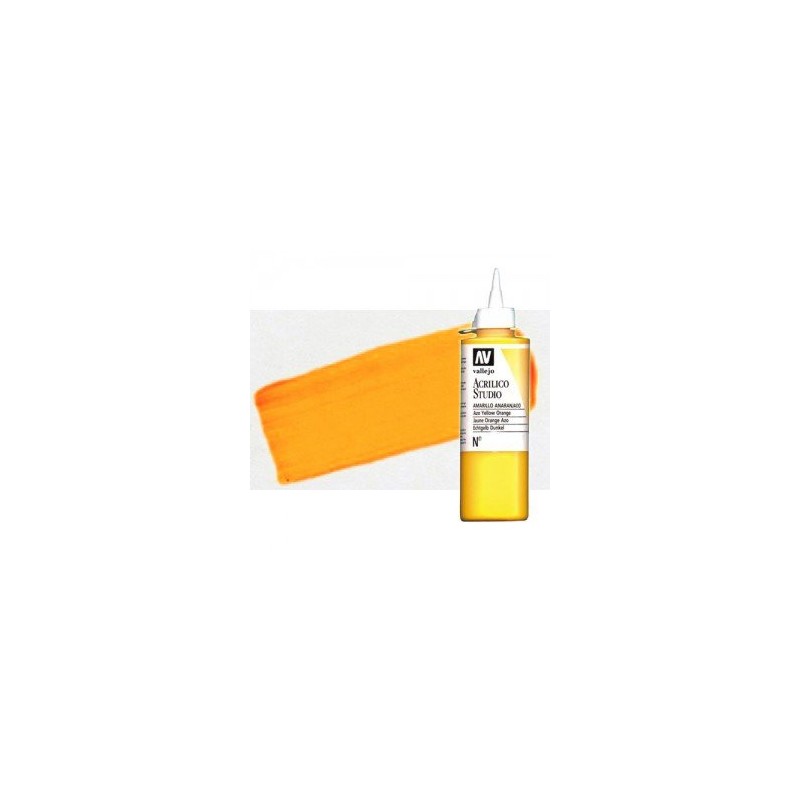 Material Bellas Artes - Pintura - Acrílico Vallejo Studio color amarillo dorado fluorescente (200 ml) | totenart.com