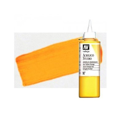 Material Bellas Artes - Pintura - Acrílico Vallejo Studio color amarillo dorado fluorescente (200 ml) | totenart.com