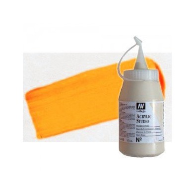 Material Bellas Artes - Pintura - Acrílico Vallejo Studio color amarillo dorado fluorescente (500 ml) | totenart.com