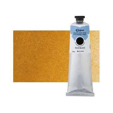 Material Bellas Artes-Grabado-Tinta Grabado Ecologica Ocre Amarillo, tubo 150 ml