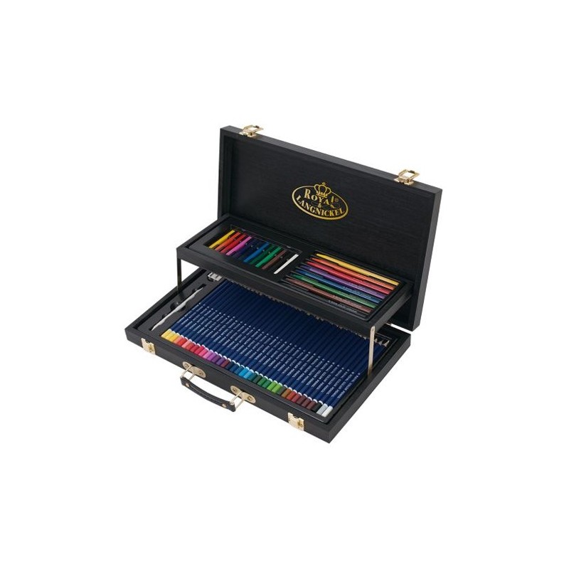 Material Bellas Artes - Pintura - Set de dibujo Black Series Caja Madera (59 piezas), Royal&Langnickel ** | totenart.com