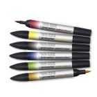 Material Bellas Artes - Pintura - Set 6 Rotuladores acuarela Promarker Winsor & Newton, tonos básicos | totenart.com