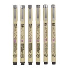 Set 6 rotuladores negros Pigma Micron Sakura (005, 01, 02, 03, 04 y 05) - totenart.com