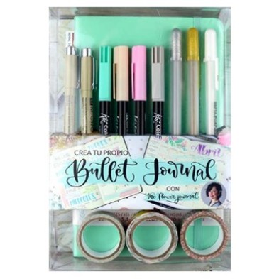 Material Bellas Artes – pintura-y-dibujo - Set crea tu diario Turquesa Pastel, Bullet Journal | totenart.com