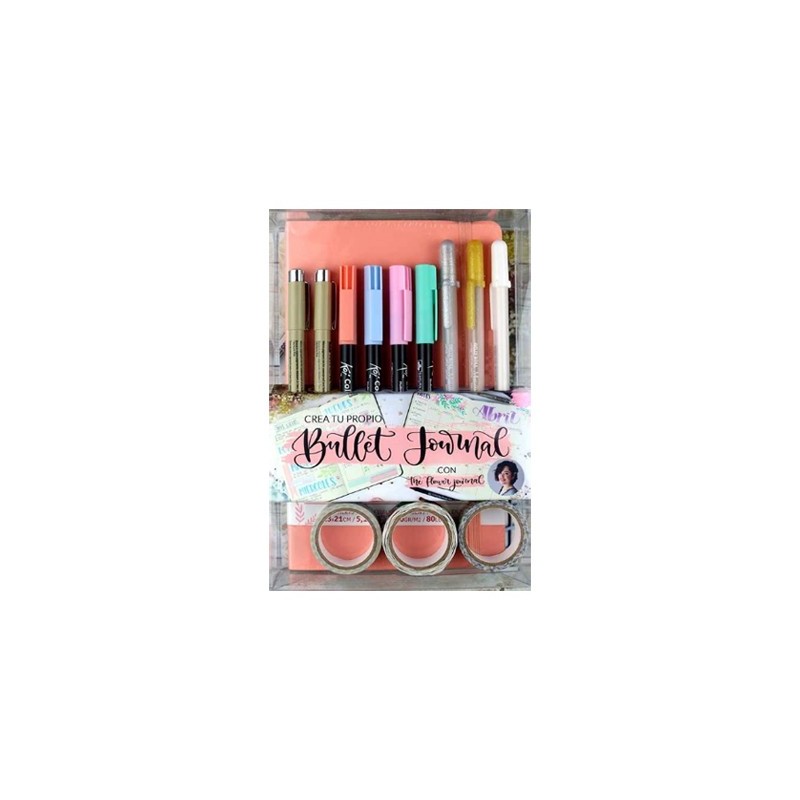 Material Bellas Artes – pintura-y-dibujo - Set crea tu diario Rosa Pastel, Bullet Journal | totenart.com