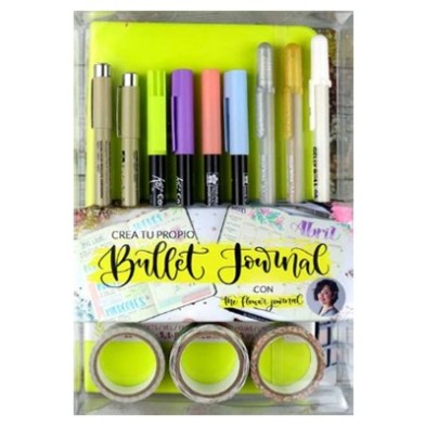 Material Bellas Artes – pintura-y-dibujo - Set crea tu diario Verde Pastel, Bullet Journal | totenart.com