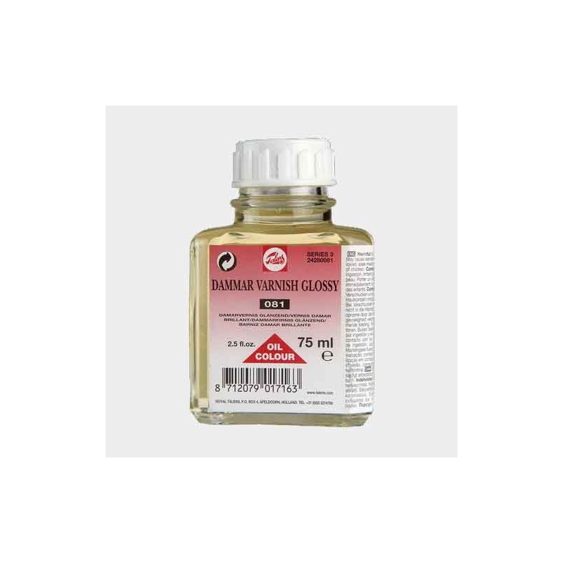 Material Bellas Artes –pintura- Barniz Damar brillante Talens, 75 ml | totenart.com