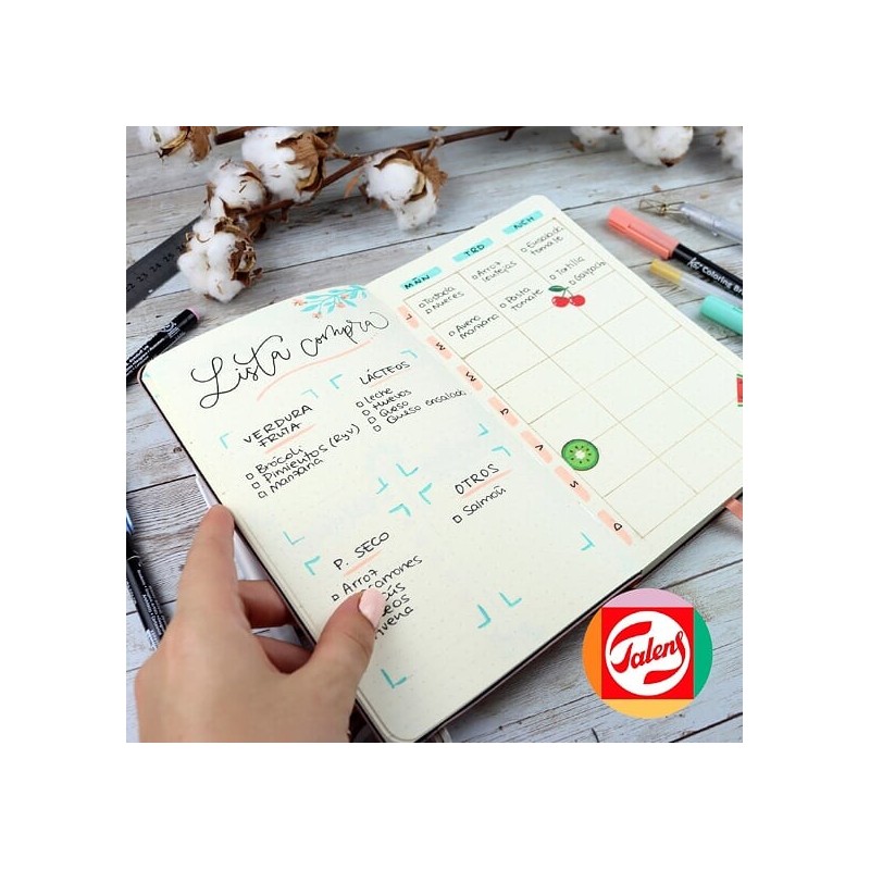 Material Bellas Artes – pintura-y-dibujo - Set crea tu diario Rosa Pastel, Bullet Journal | totenart.com