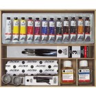 Material Bellas Artes - Pintura - Caja de madera con 12 colores óleo Titan Goya (20 ml) | totenart.com