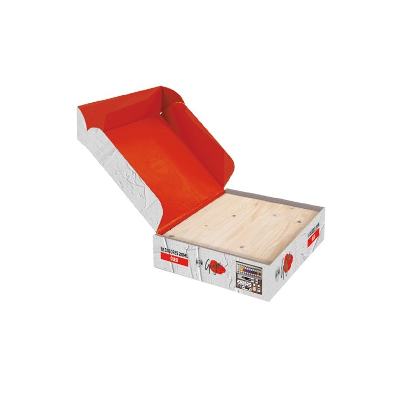 Material Bellas Artes - Pintura - Caja de madera con 12 colores óleo Titan Goya (20 ml) | totenart.com
