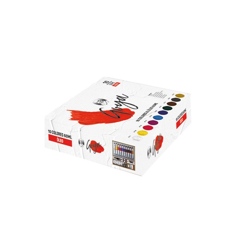Material Bellas Artes - Pintura - Caja de madera con 10 colores óleo Titan Goya (60 ml) | totenart.com