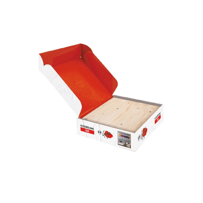 Material Bellas Artes - Pintura - Caja de madera con 10 colores óleo Titan Goya (60 ml) | totenart.com