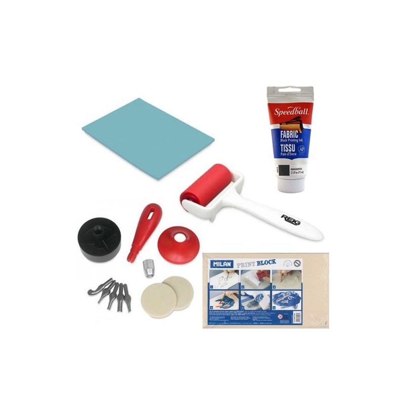 Material Bellas Artes - Pintura - Kit Completo Xilografía Textil | totenart.com