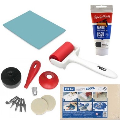 Material Bellas Artes - Pintura - Kit Completo Xilografía Textil | totenart.com