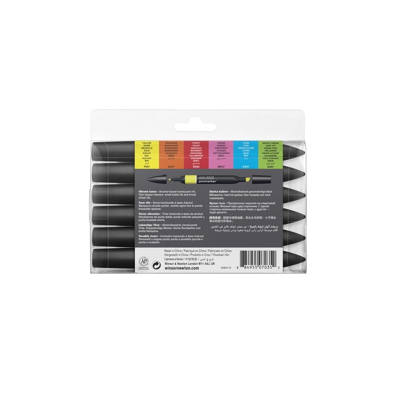 Material Bellas Artes - Pintura - Rotuladores Promarker Set 6 tonos vibrantes | totenart.com