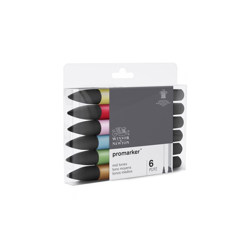 Material Bellas Artes - Pintura - Rotuladores Promarker Set 6 tonos medios | totenart.com