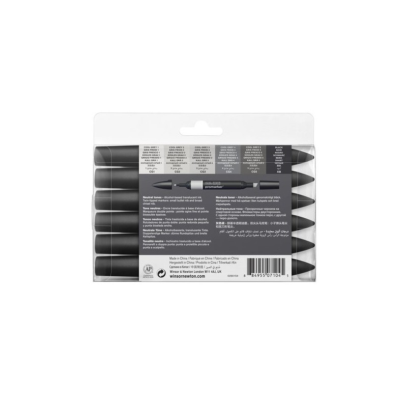 Material Bellas Artes - Pintura - Rotuladores Promarker Set 6 tonos neutros | totenart.com