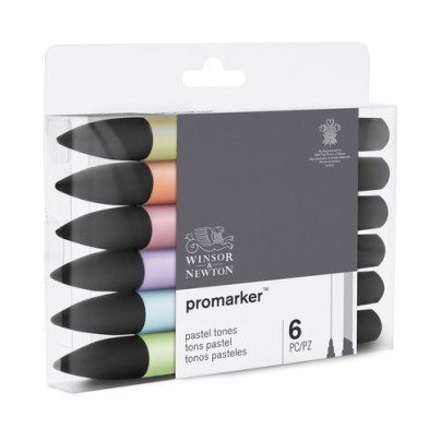 Material Bellas Artes - Pintura - Rotuladores Promarker Set 6 tonos pastel | totenart.com