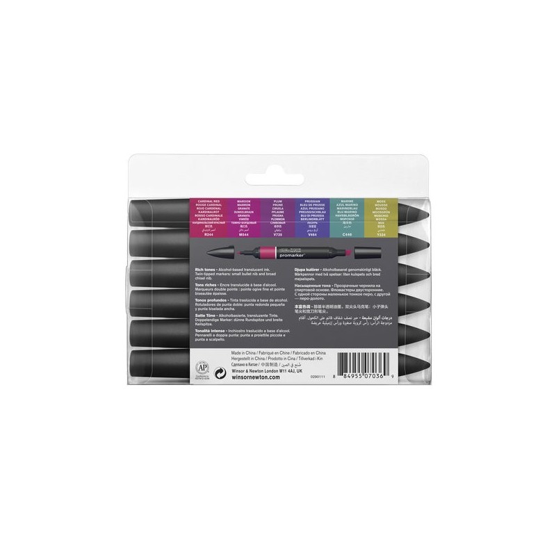 Material Bellas Artes - Pintura - Rotuladores Promarker Set 6 tonos ricos | totenart.com