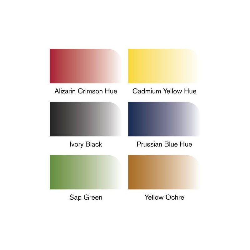 Material Bellas Artes - Pintura - Set 6 Rotuladores acuarela Promarker Winsor & Newton, tonos básicos | totenart.com