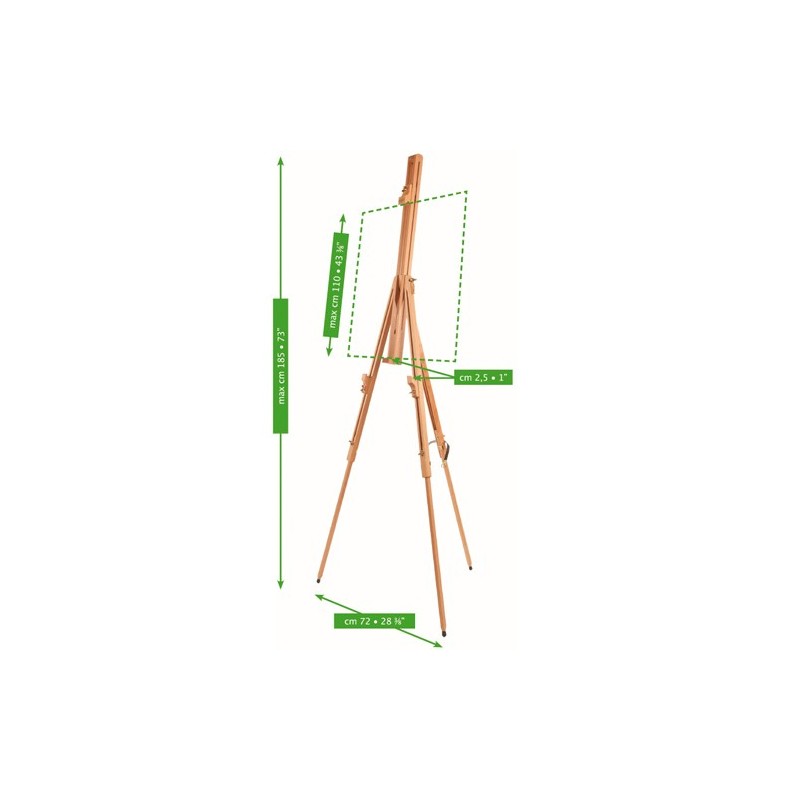 Material Bellas Artes - Pintura - Caballete-mesa plegable de madera M28 Mabef | totenart.com
