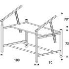 Material Bellas Artes - Pintura - Mesa de dibujo profesional regulable con manivela y bandeja, 80x120 cm. | totenart.com