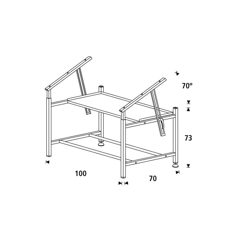 Material Bellas Artes - Pintura - Mesa de dibujo profesional regulable con manivela y bandeja, 100x170 cm. | totenart.com