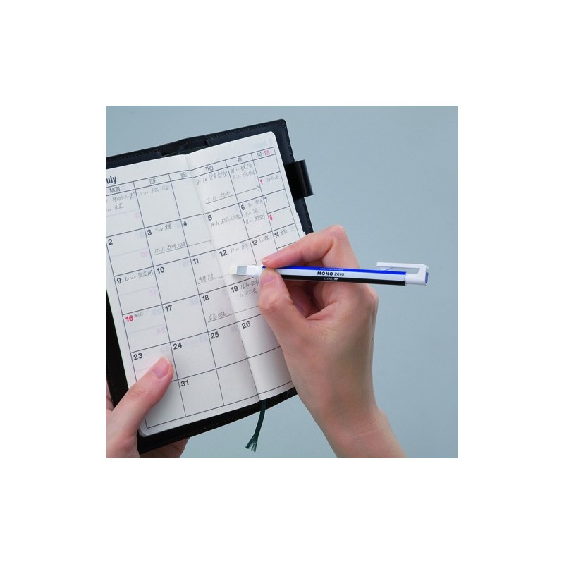 Material Bellas Artes - Pintura - Tombow MONO ZERO Borrador de precisión, punta rectangular 2,5 x 5 mm. Cuerpo negro | totenart.