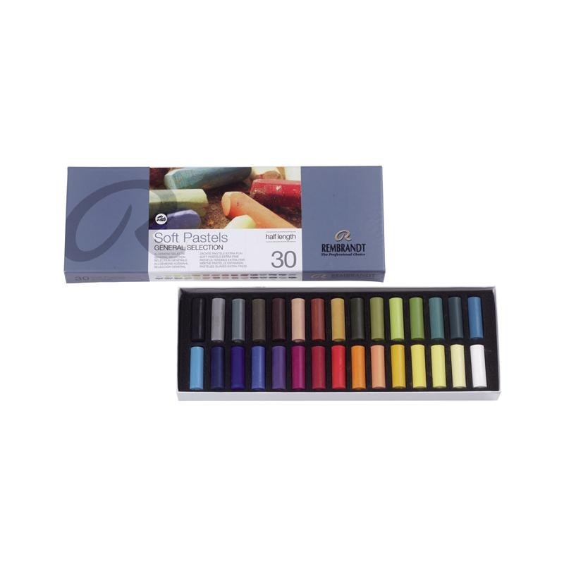 Material Bellas Artes – pintura-y-dibujo - Caja pastel Rembrandt 30 medios colores, Seleccion General | totenart.com