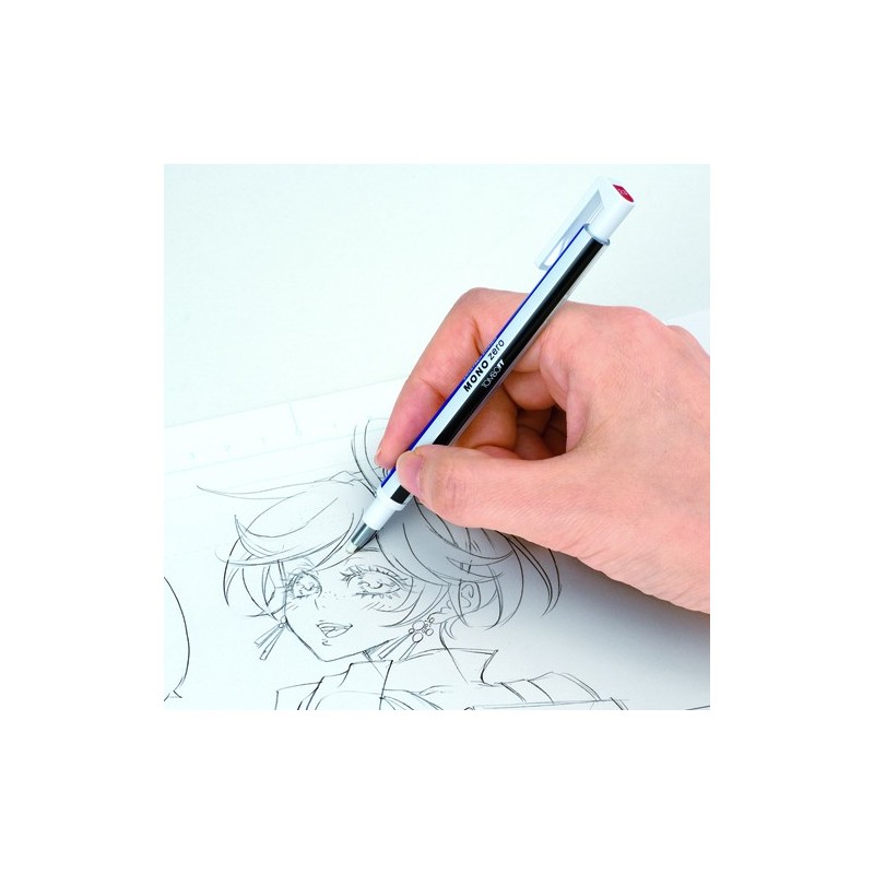 Material Bellas Artes - Pintura - Tombow MONO ZERO Borrador de precisión, punta redonda 2,3 mm. Cuerpo negro | totenart.com