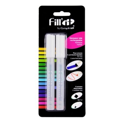 Material Bellas Artes - Pintura - set 2 rotuladores vacíos rellenables Fill\'it, Graph\'it ** | totenart.com