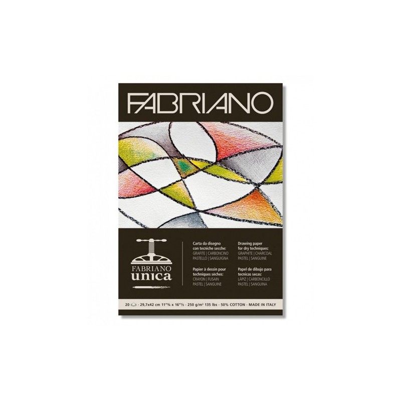Material Bellas Artes – pintura-y-dibujo - Bloc Fabriano Unica 250 gr, 21x29.7cm (A4), 20 h. (blanco) | totenart.com
