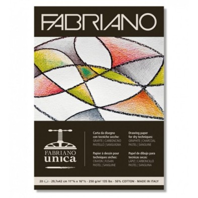 Material Bellas Artes – pintura-y-dibujo - Bloc Fabriano Unica 250 gr, 29,7x42cm (A3), 20 h. (blanco) | totenart.com