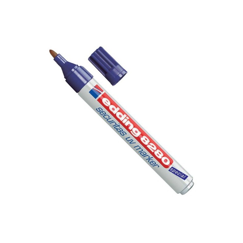 Material Bellas Artes - Pintura - Rotulador permanente Edding 8280 invisible con tinta UV 1,5-3mm. | totenart.com
