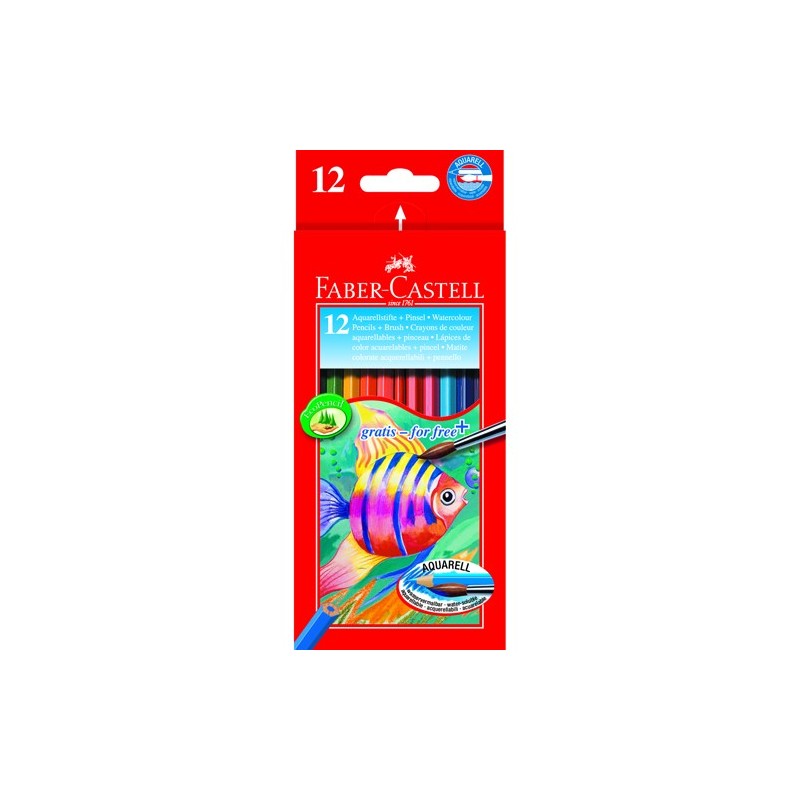 Material Bellas Artes – pintura-y-dibujo - Estuche 12 lapices acuarelables Faber Castell | totenart.com
