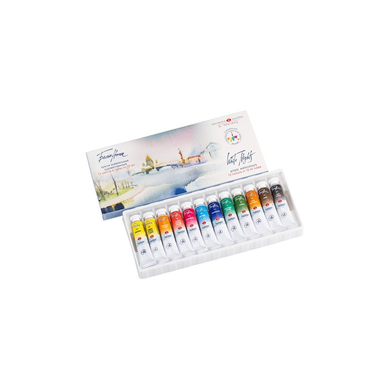 Material Bellas Artes - Pintura - Set acuarela 12 tubos acuarela 10 ml, White Nights | totenart.com