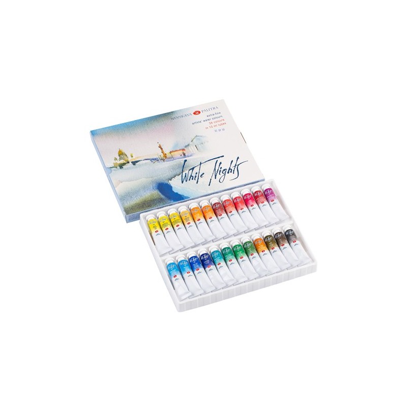 Material Bellas Artes - Pintura - Set acuarela 24 tubos acuarela 10 ml, White Nights | totenart.com
