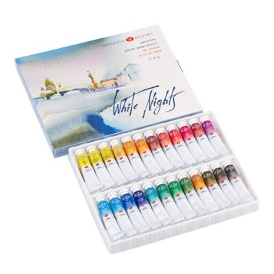 Material Bellas Artes - Pintura - Set acuarela 24 tubos acuarela 10 ml, White Nights | totenart.com