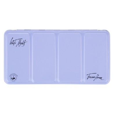 Material Bellas Artes - Pintura - Caja acuarela de metal para 35 godets, VACÍA, Celeste, White Nights | totenart.com
