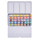 Material Bellas Artes - Pintura - Set acuarela 35 godets, estuche de metal, Celeste, White Nights | totenart.com
