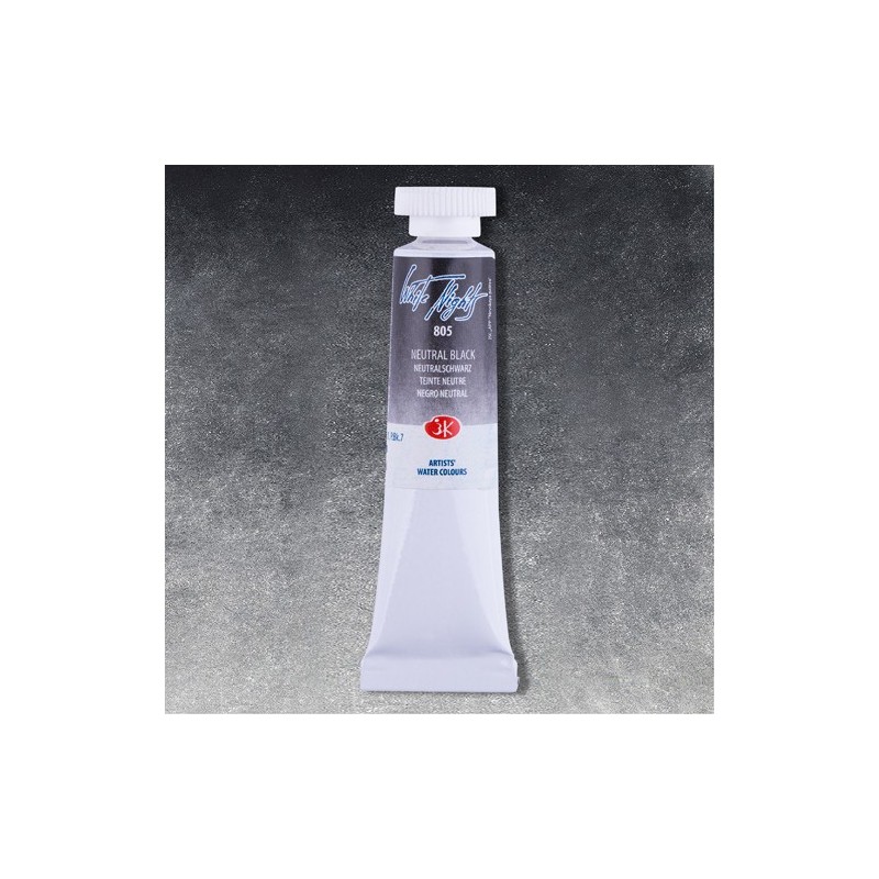 Material Bellas Artes - Pintura - Acuarelas White Nights en tubo 10 ml. Negro Neutral 805 | totenart.com