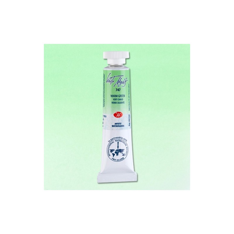 Material Bellas Artes - Pintura - Acuarelas White Nights en tubo 10 ml. Verde Cálido 747 (Pastel) | totenart.com