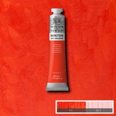Material Bellas Artes - Pintura - Óleo Winsor & Newton Winton color Laca Escarlata (200 ml) | totenart.com