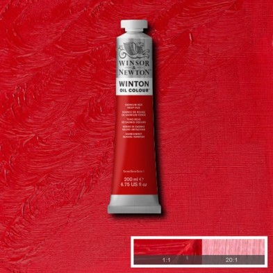 Material Bellas Artes - Pintura - Óleo Winsor & Newton Winton color Tono Rojo de Cadmio Oscuro (200 ml) | totenart.com