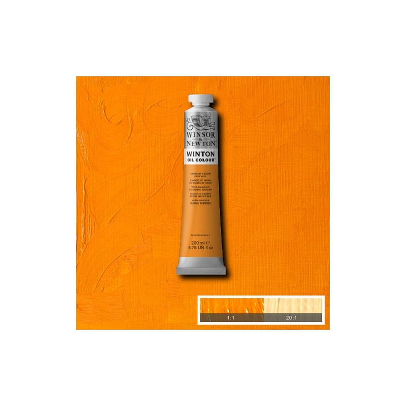 Material Bellas Artes - Pintura - Óleo Winsor & Newton Winton color Tono Amarillo de Cadmio Oscuro (200 ml) | totenart.com
